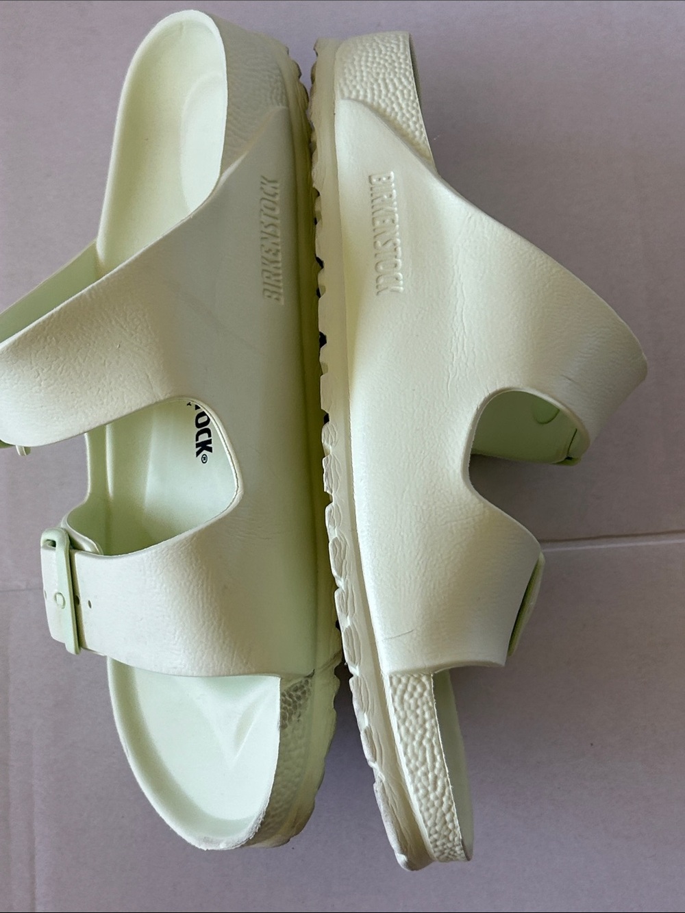 BIRKENSTOCK ARIZONA LIGHT LIME COLOR DOUBLE BUCKLE MADE IN GERMANY SZ 39 - Picture 3 of 6